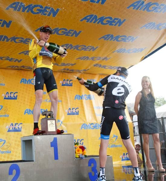 Things get crazy on the podium.