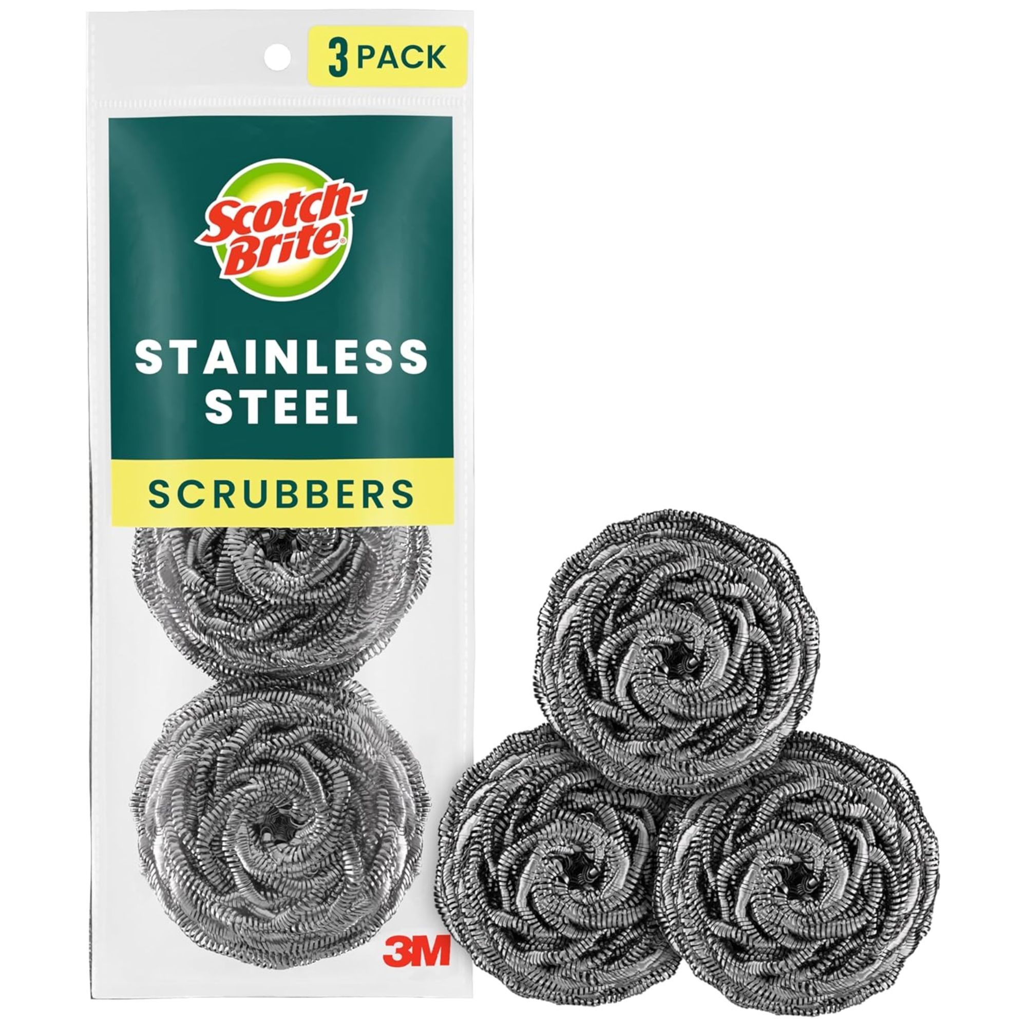 Scotch-Brite stainless steel scrubbers