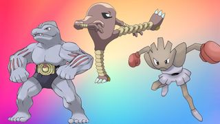 The best fighting type Pokémon Machoke, Hitmon Lee, and Hitmon Chan from Pokemon Go