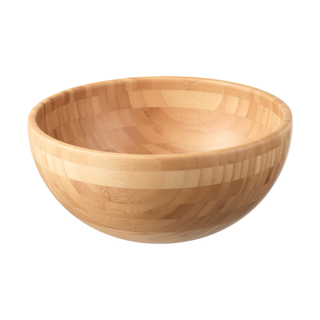 A wooden salad bowl