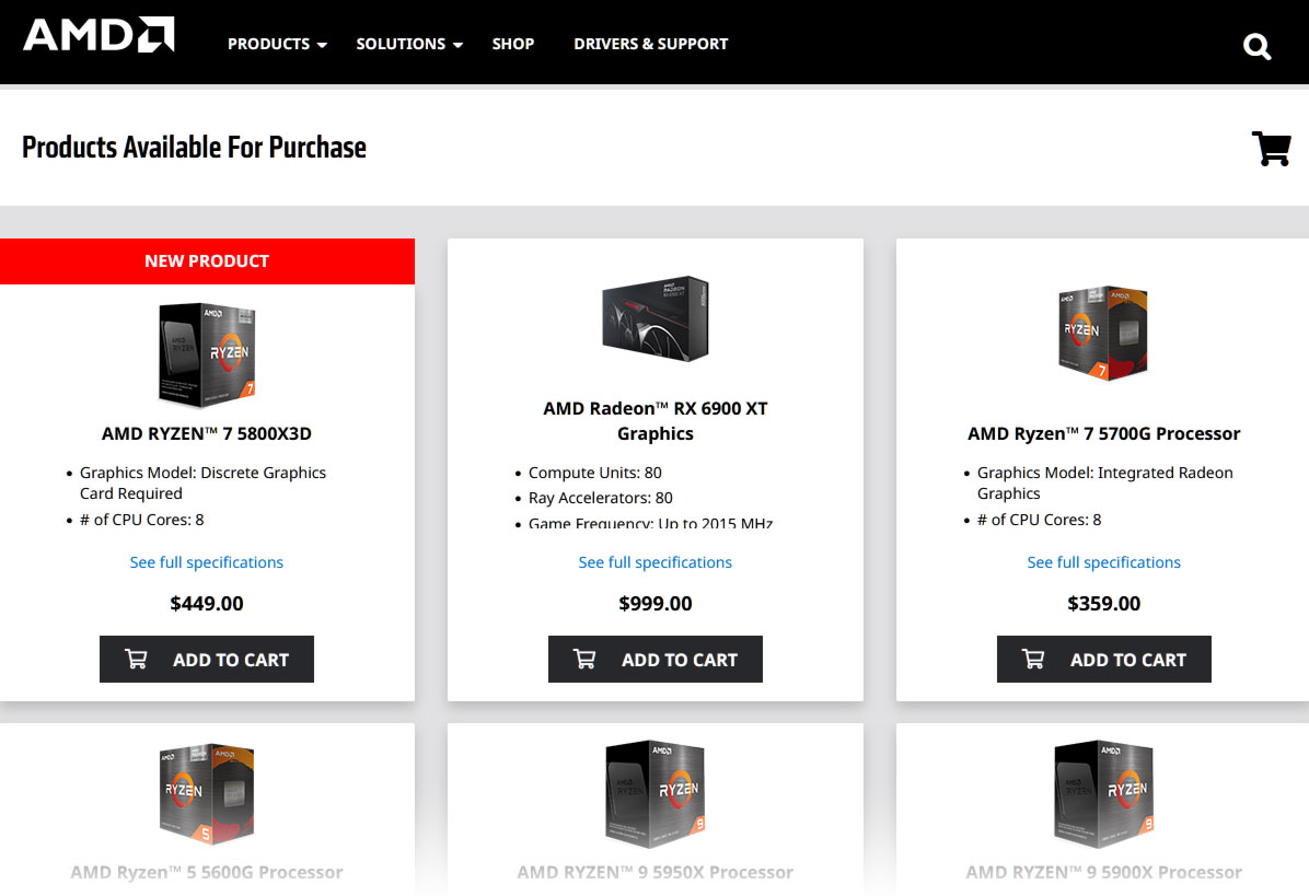AMD availability and pricing