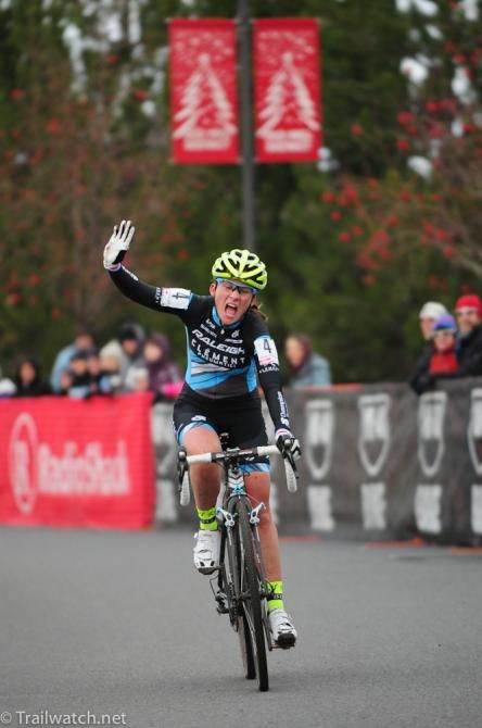 Caroline Mani (Raleigh Clement) finishing off a podium ride