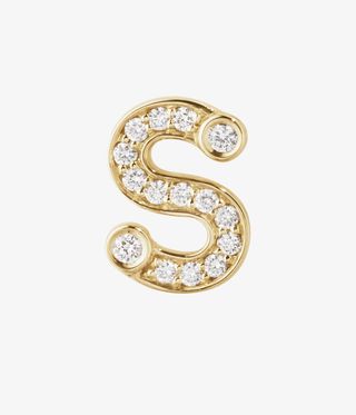 jewellery letter S with diamonds inside