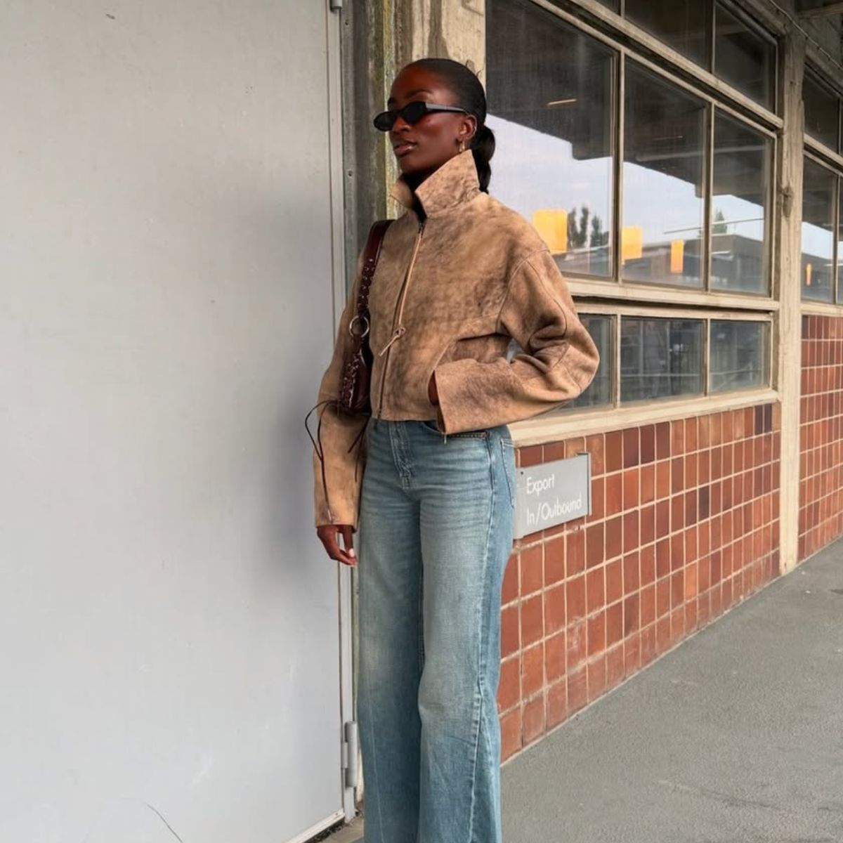 Liv Madeline wearing H&M studio jacket