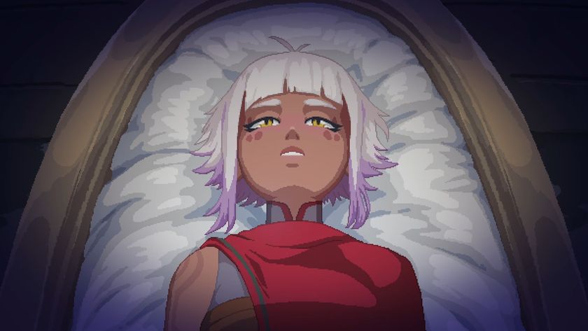 Alabaster Dawn protagonist Juno lying in a white bed