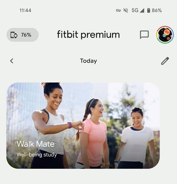 Fitbit has launched a new "Walk Mate" program in its app.