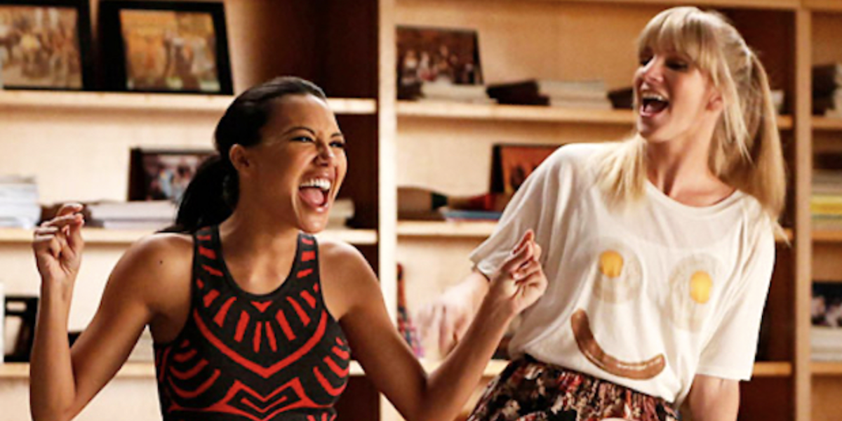 glee brittany heather morris santana naya rivera singing fox