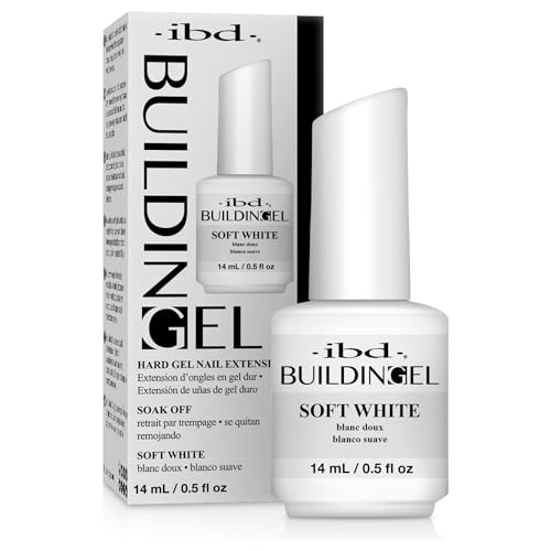 Ibd Building Gel, Hard Gel Nail Extension, Soft White, 0.5 Oz