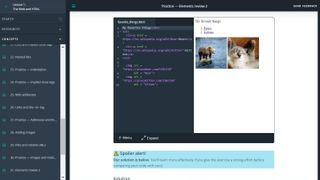 Udacity review: Screenshot of in-browser coding workspace
