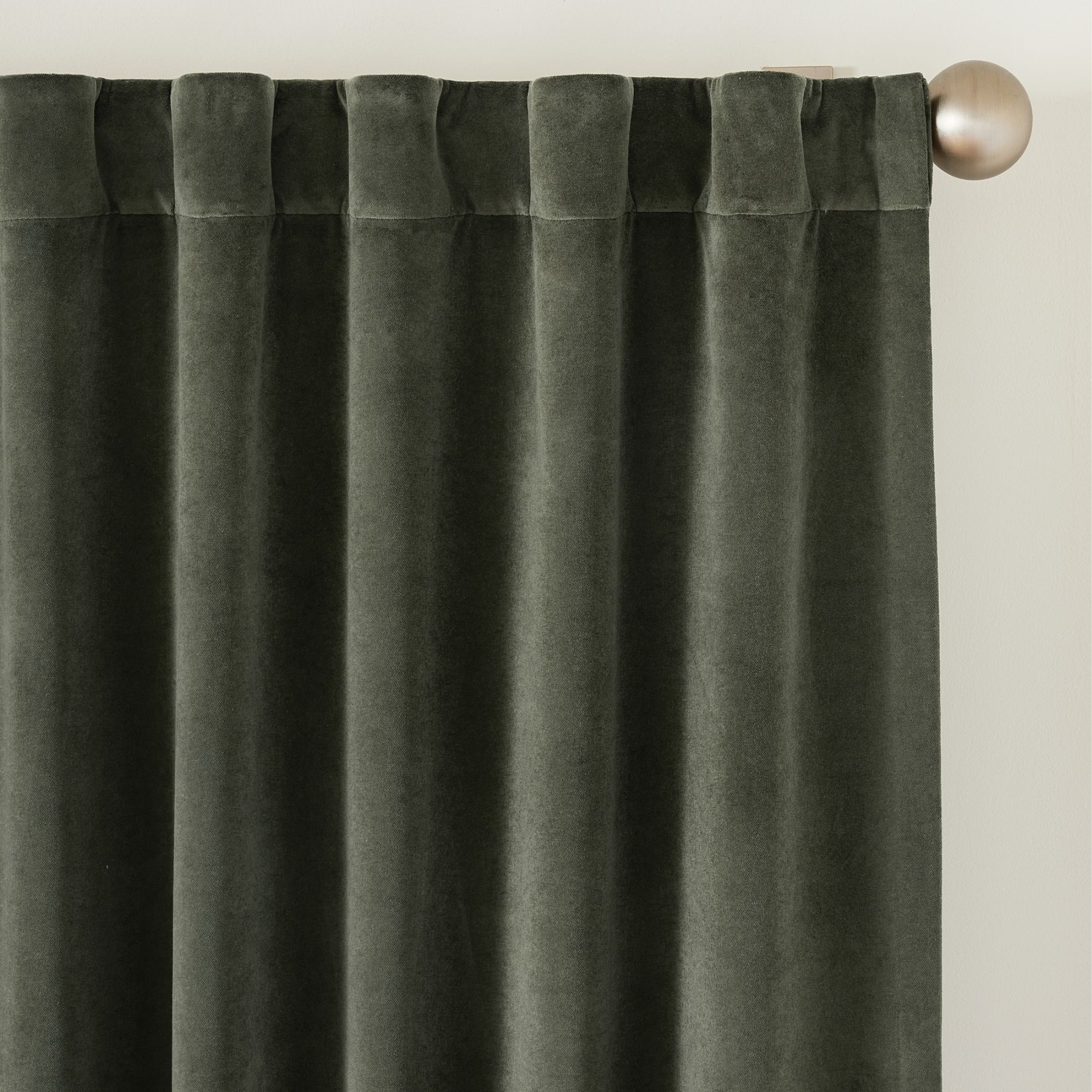 green velvet drapes