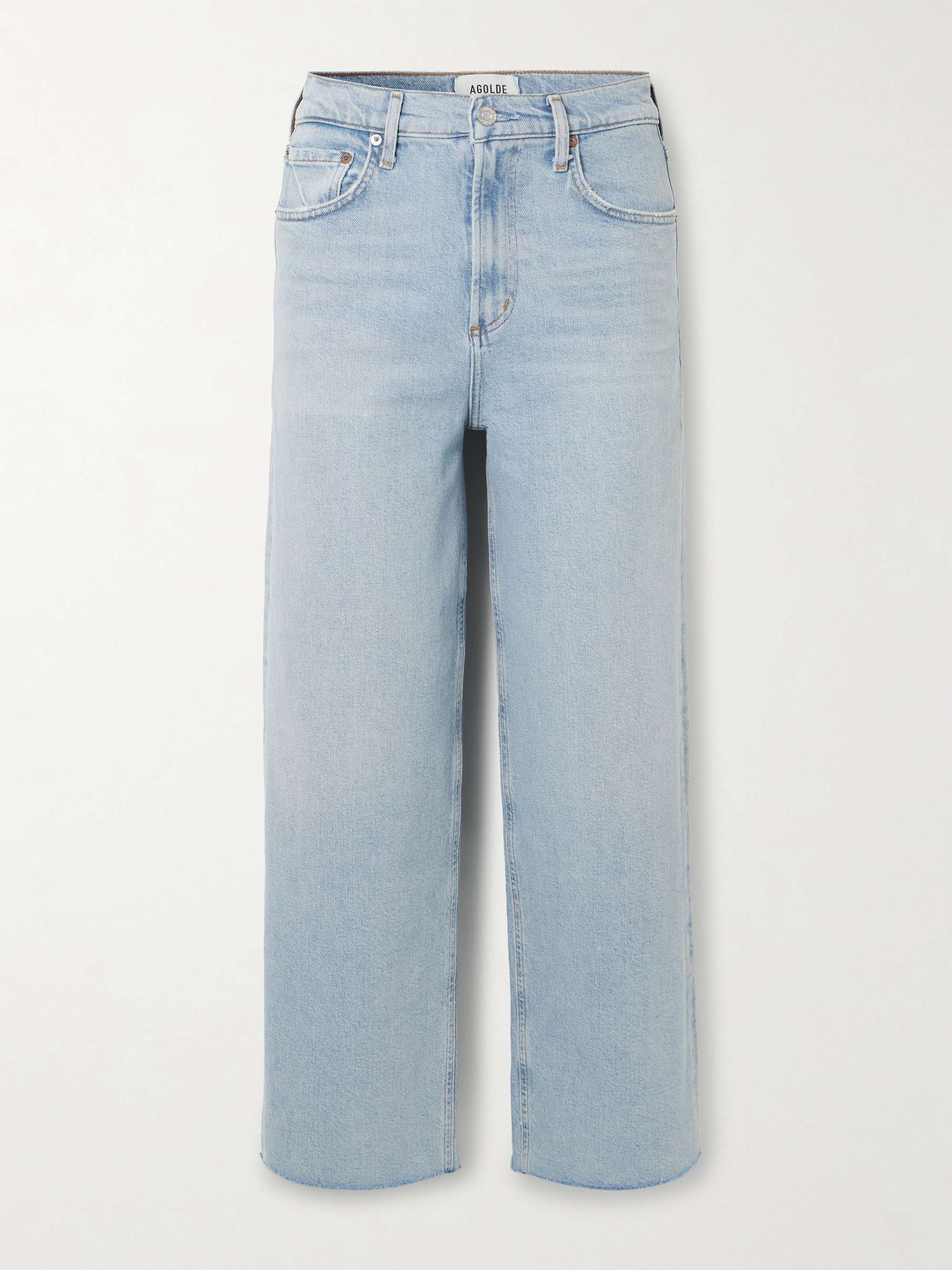 Ren Frayed High-Rise Wide-Leg Jeans