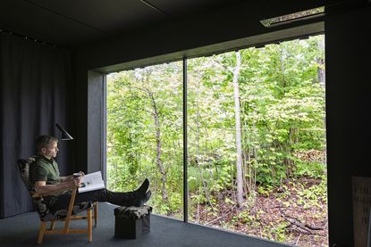 Designs for a Cooler Planet exhibition in Helsinki showcasing tiny house by Matti Kuittinen