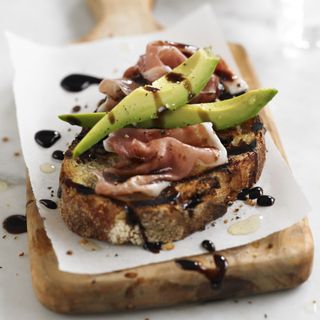 Avocado and Proscuitto Balsamic Toasties