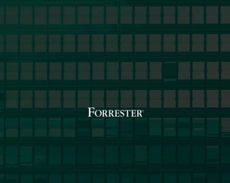 Green background and white text that says Forrester