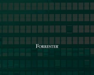 Green background and white text that says Forrester