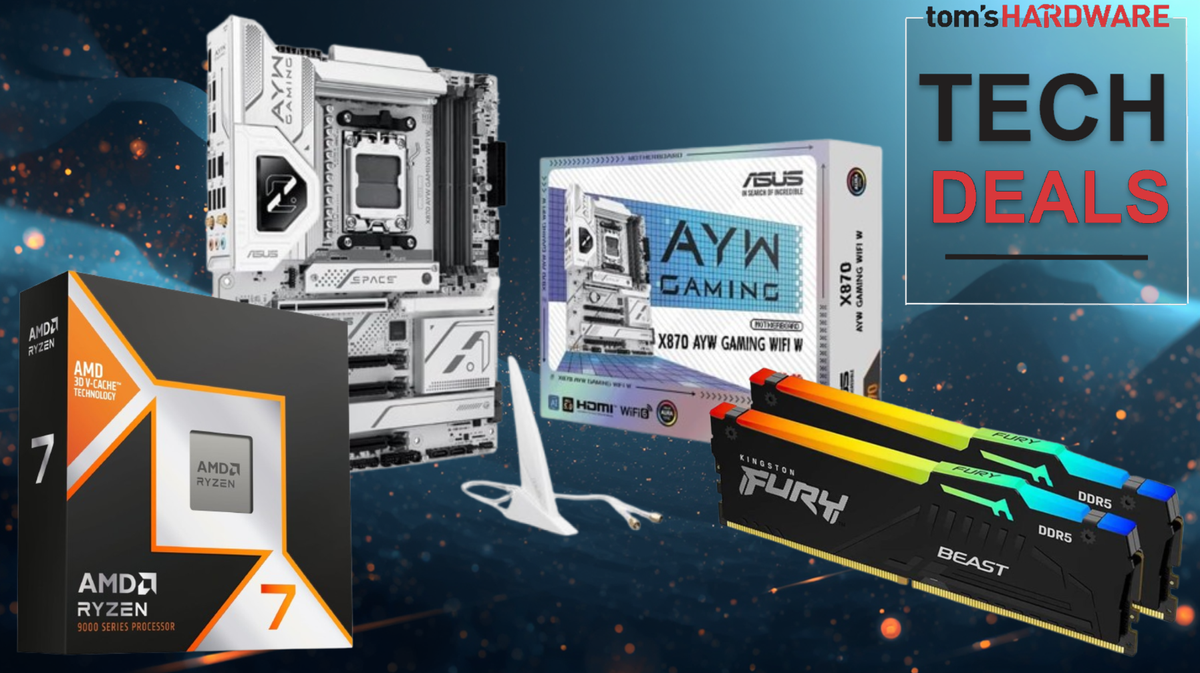 Save $484 on a Ryzen 7 9850X3D, 32GB of Kingston DDR5 RAM, and an Asus X870 motherboard — start your AM5 build on the right foot with this $949 bundle