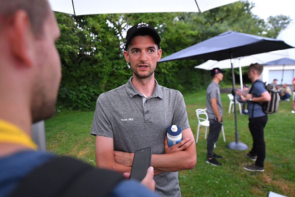 Wout Poels (Team Sky) speaks to the press ahead of the Tour de France
