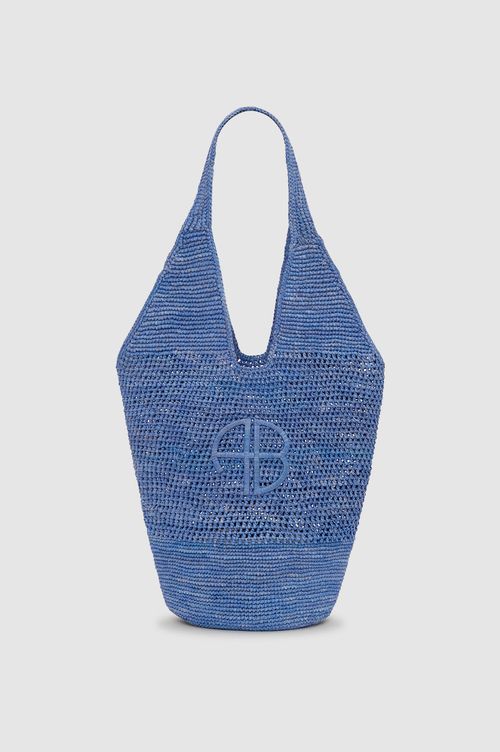 Leah Logo Hobo Raffia