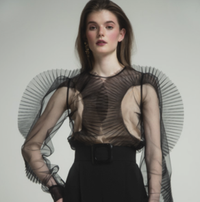 Ruffle top with tulle belt - €381 at Nadya Dzyak