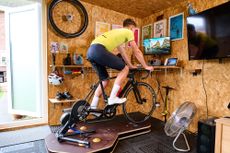 Indoor training with a fan