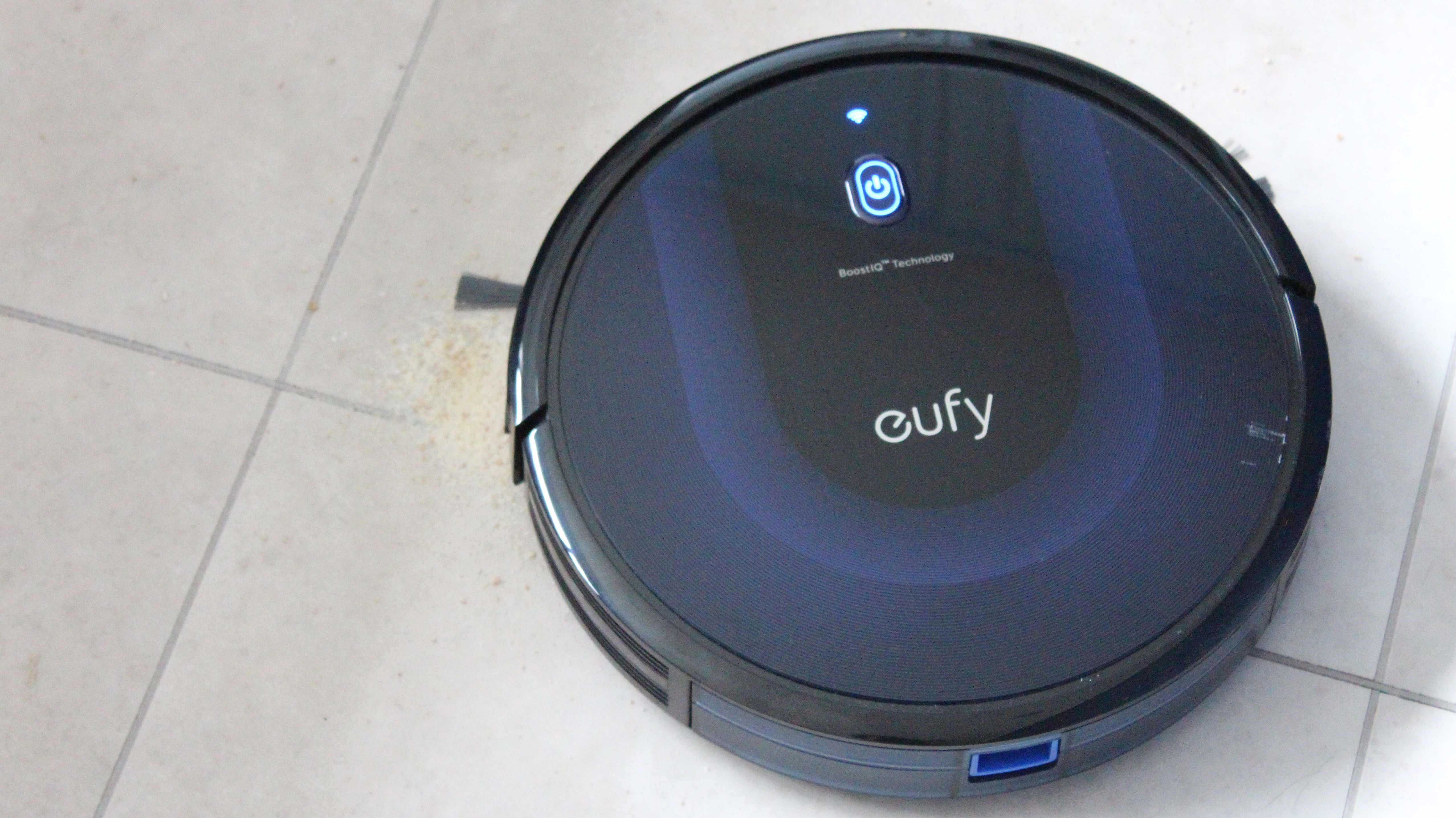 Eufy Robovac 15C Max on a tiled floor