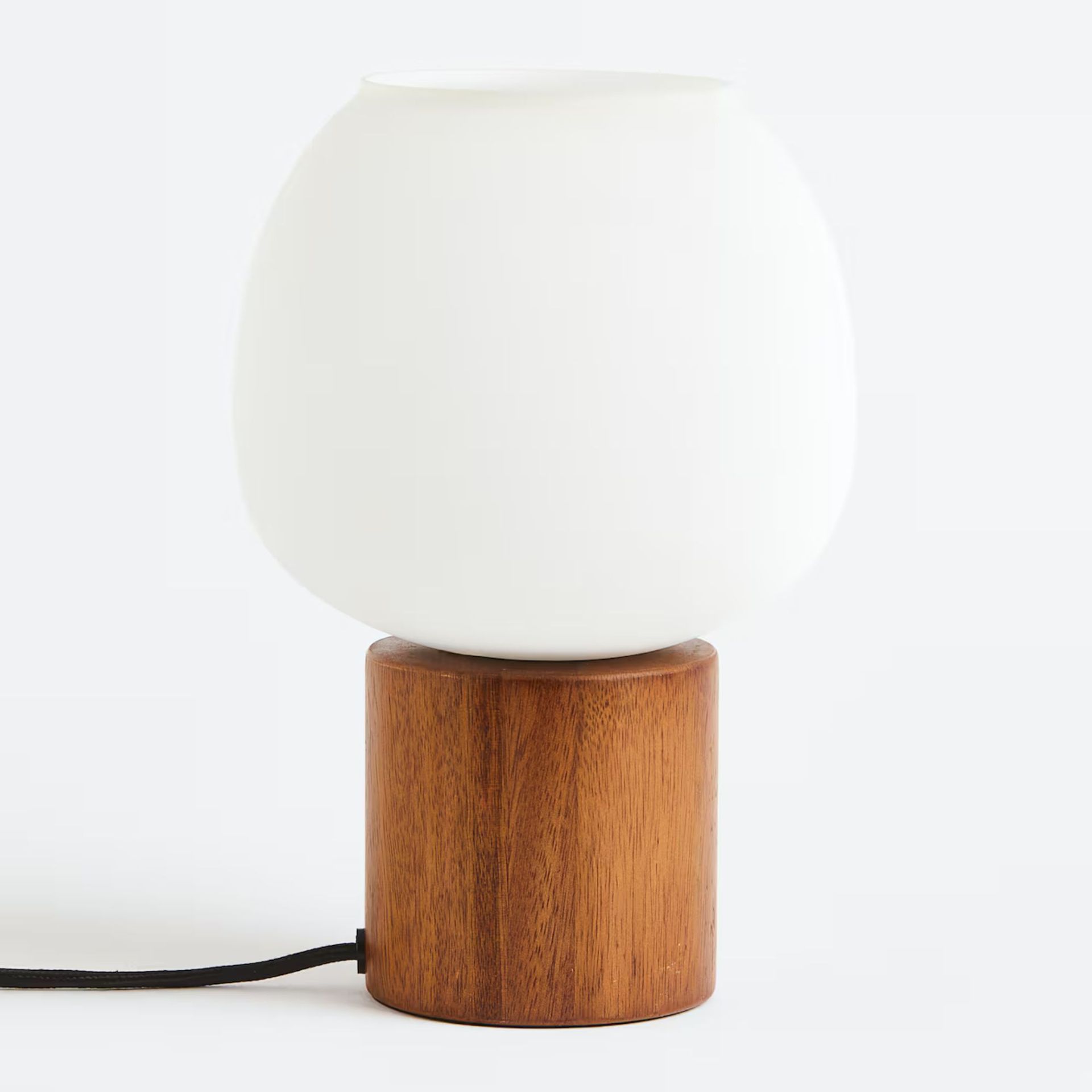 Wood and Glass Table Lamp