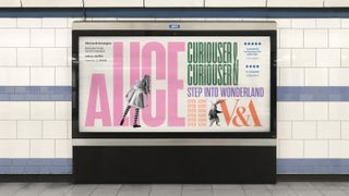 Promotional material for 'Alice: Curious and Curiouser' designed by Hingston Studio