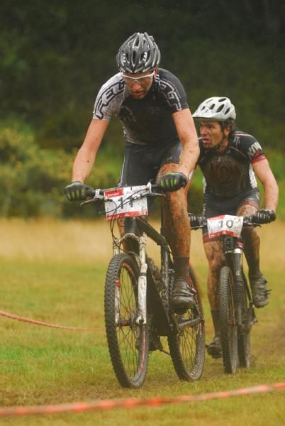 Paul Van Der Ploeg and Aiden Lefmann in pursuit of Lachlan Norris
