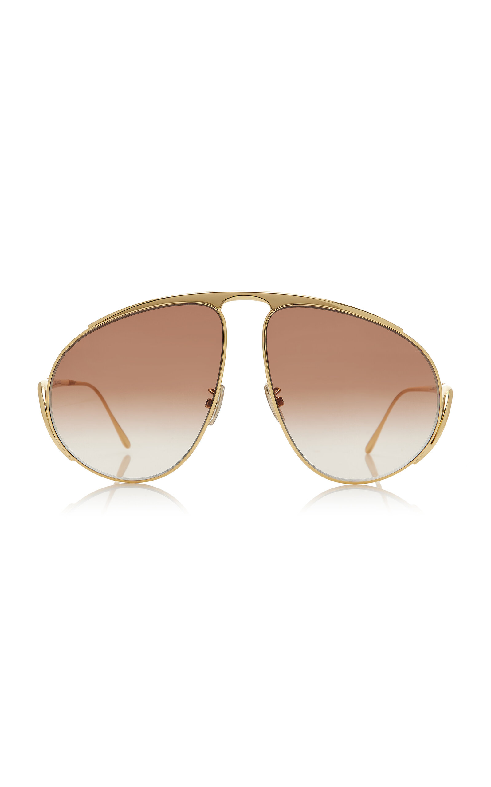 Hillock Aviator-Frame Metal Sunglasses