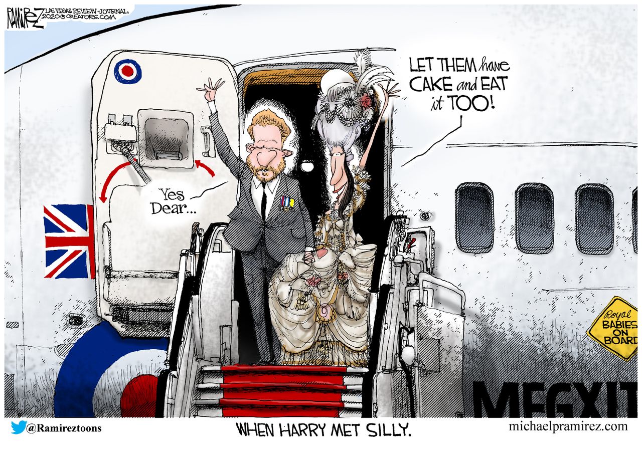 Editorial Cartoon World Prince Harry Meghan Markle Megxit&amp;amp;nbsp;