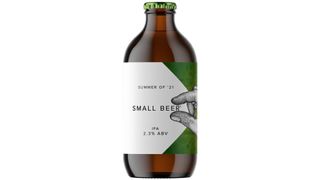 Stock image of a bottle of Small Beer Organic IPA