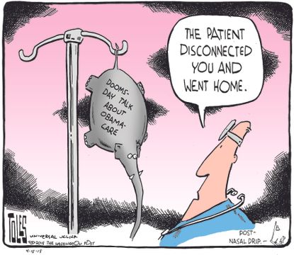 Political cartoon U.S. GOP Obamacare
