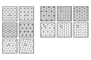 Monohedral tessellations are made of one shape that is rotated or flipped to form different patterns.