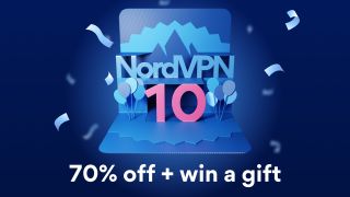 NordVPN graphic displaying its current birthday VPN deal