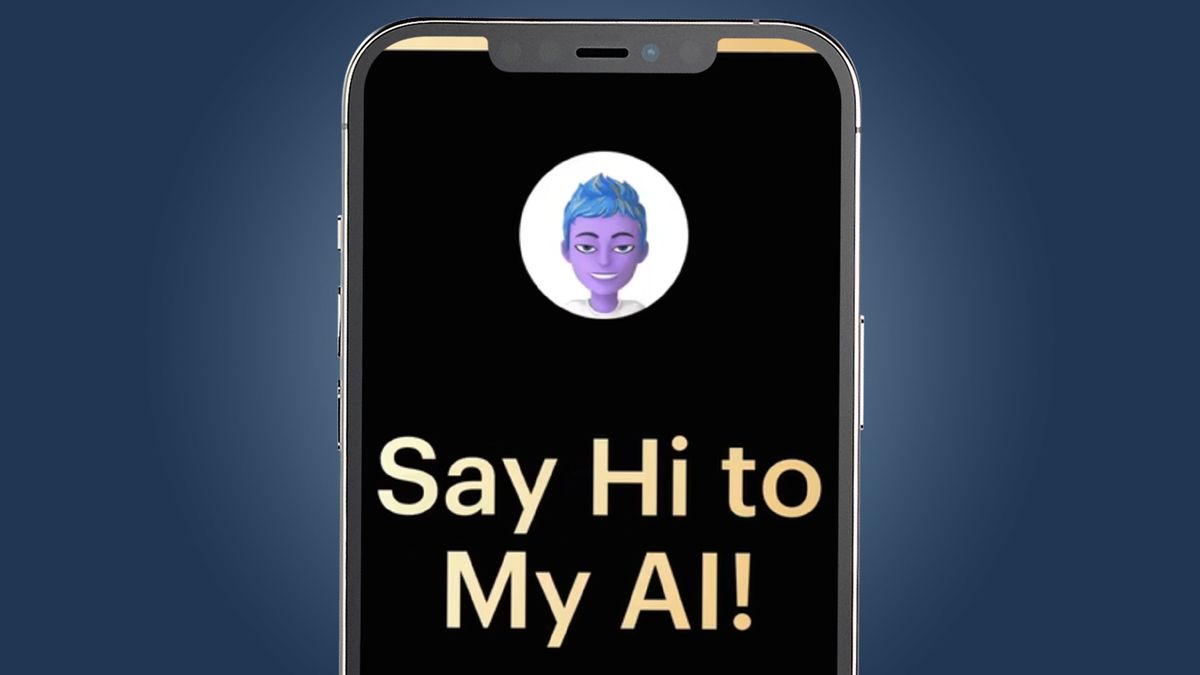 A phone screen showing Snapchat&#039;s My AI chatbot