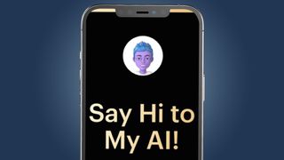 Ein Smartphone-Bildschirm mit dem My AI Chatbot von Snapchat