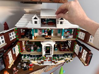 Home Alone Lego House on display