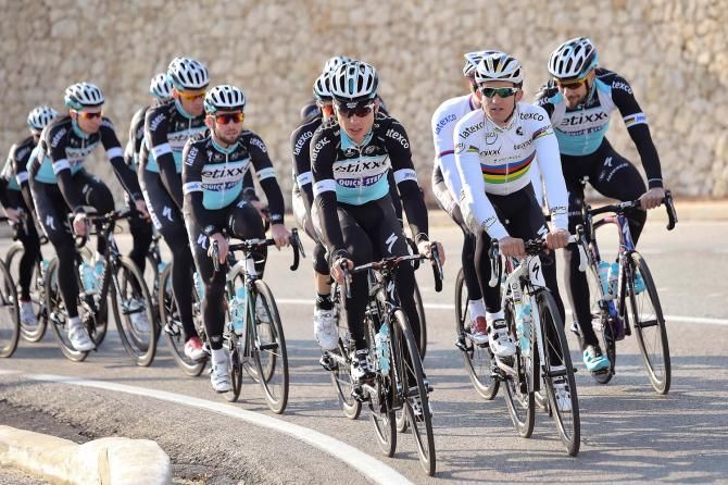 Etixx-QuickStep train in Calpe, Spain.