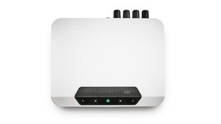 Streaming system: Bluesound Powernode Edge in white from top