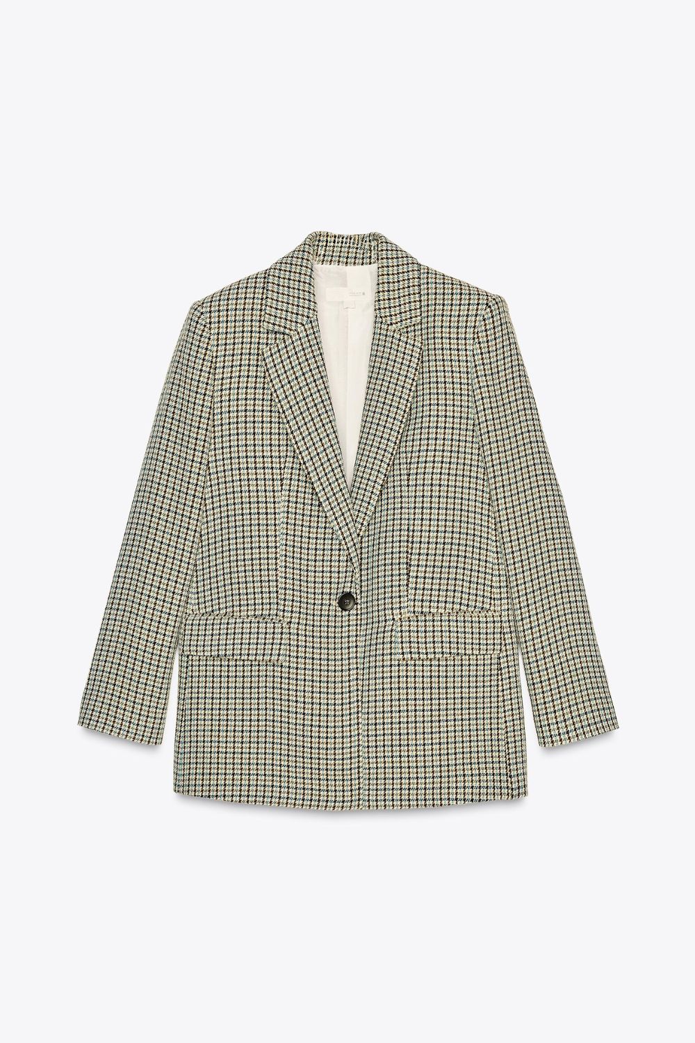 zara check blazer