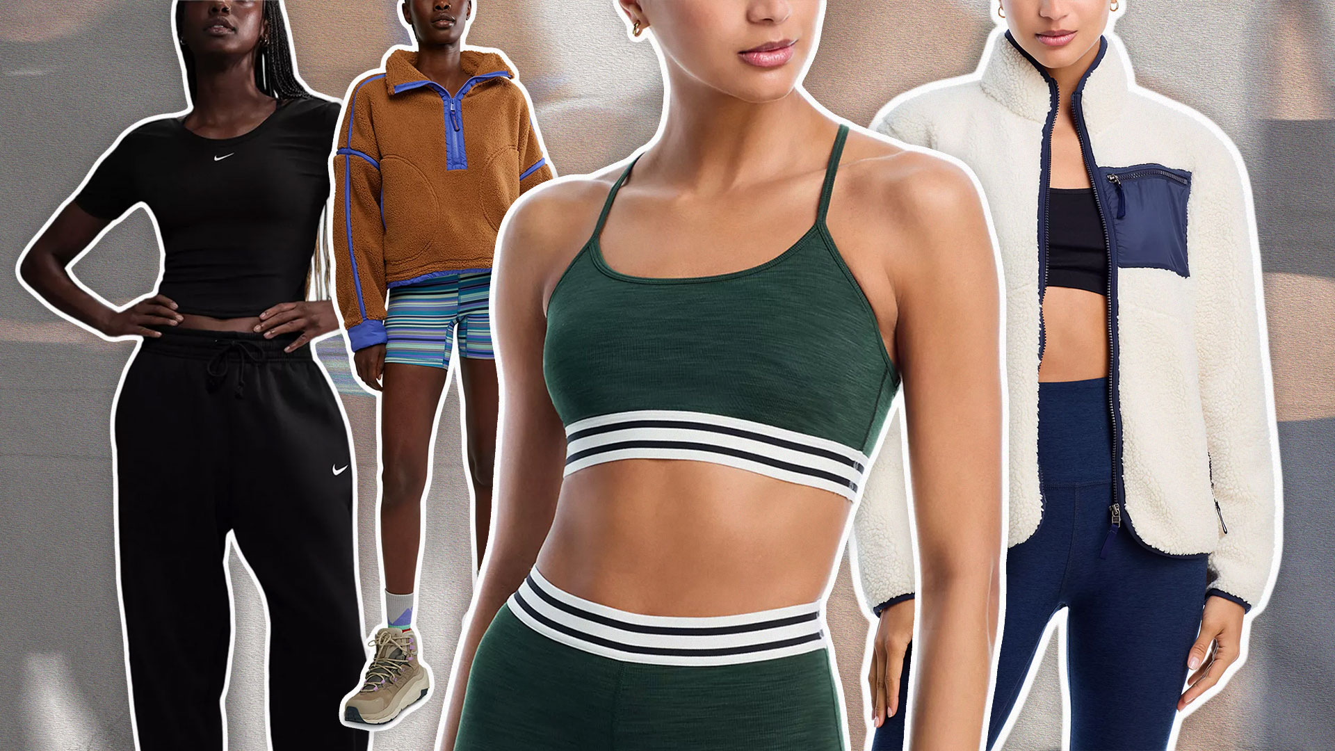 Collage Image of Athleisure Picks From Bloomingdale's