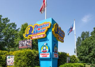 Drayton Manor theme park entrance sign