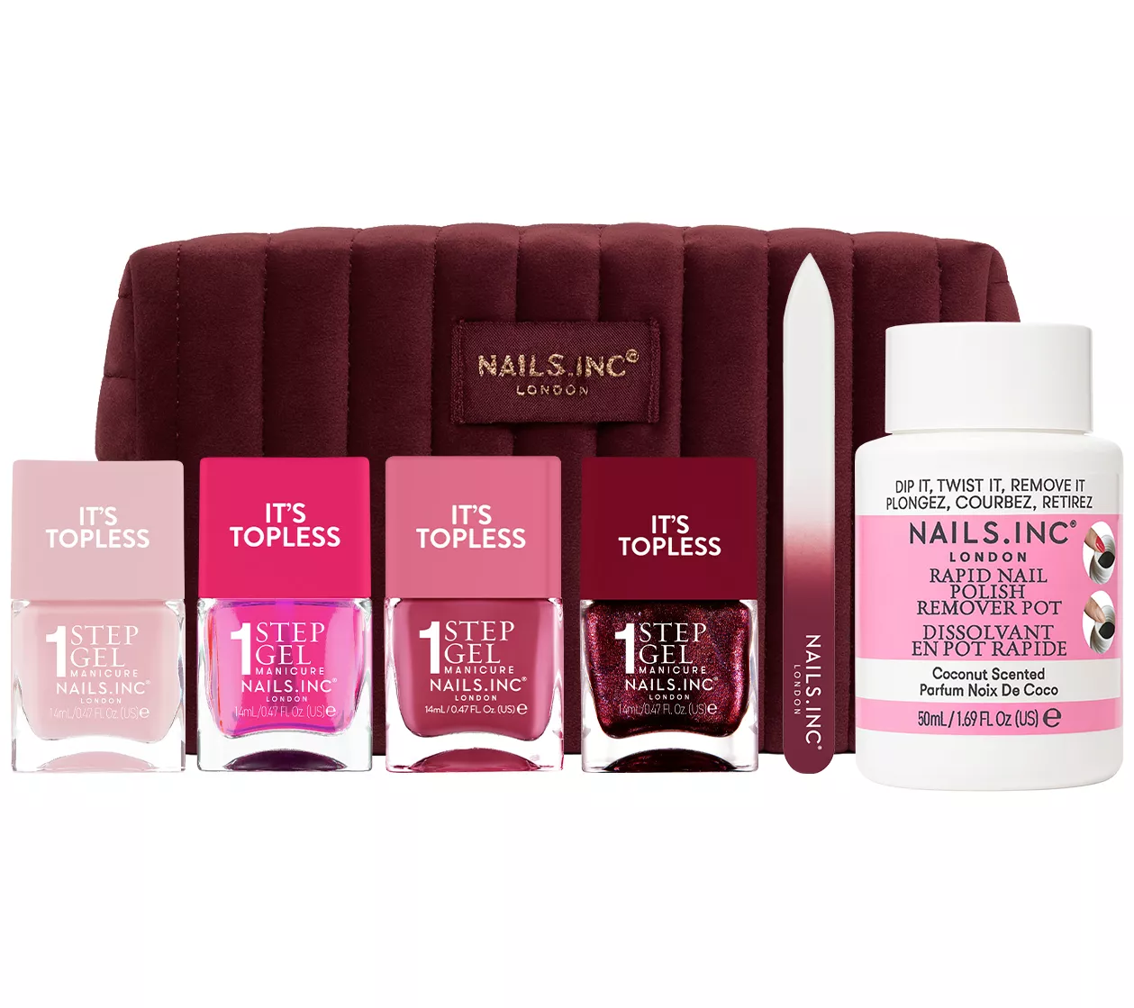 Nails.inc It's Topless 7-Piece Collection With Bag