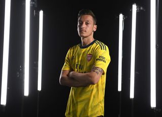 Mesut Ozil of Arsenal during the Arsenal Media Day at London Colney on August 07, 2019 in St Albans, England. 