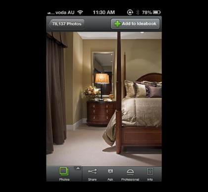 Houzz App provides some design ideas