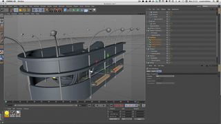 Create an edge spline from the original capsule model. This will form the basis of the wings and top fairing