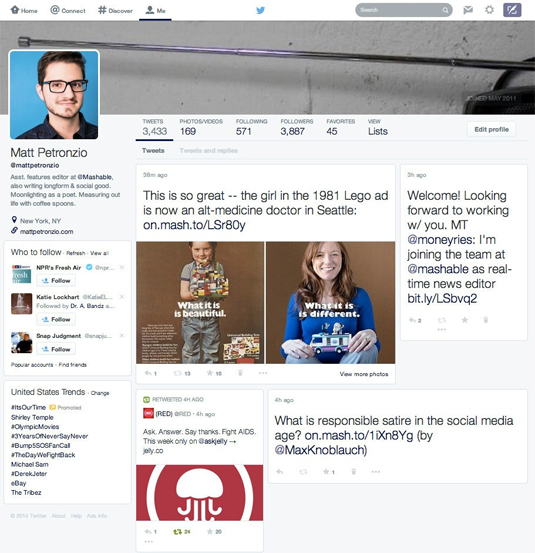 Twitter redesign
