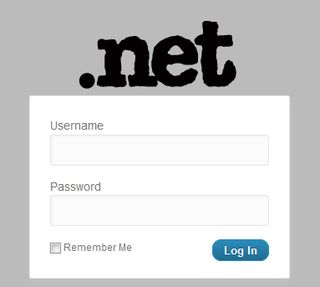 The login page with an (oddly familiar) custom logo