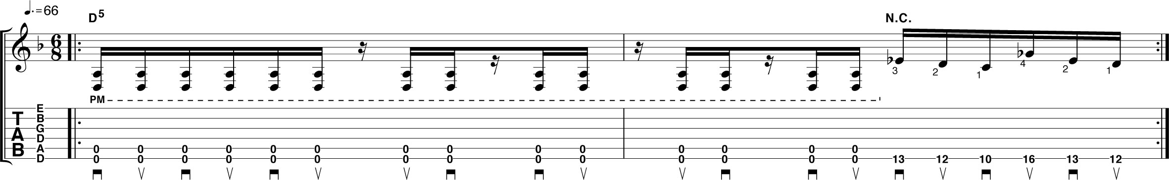Riff with a triplet drumbeat
