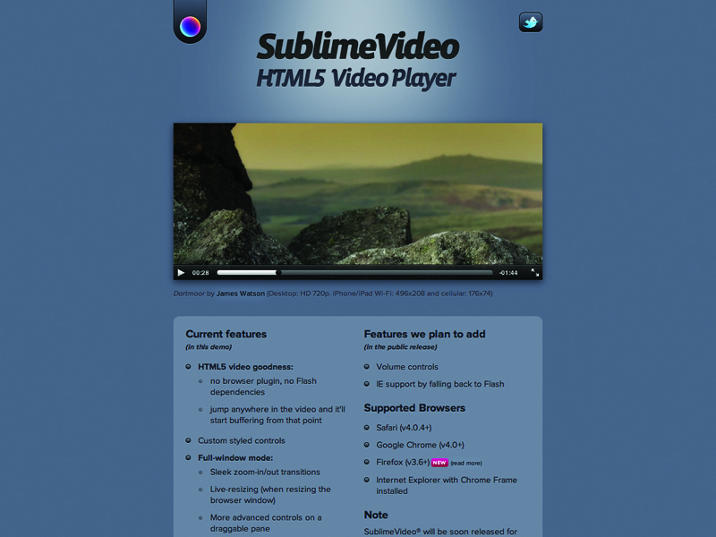 HTML5 Video player